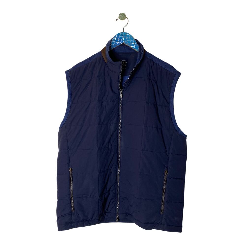 JOHNNIE-O Savard Full Zip Puffer Vest in Twilight Blue Size XL - Picture 2 of 11